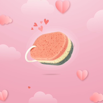 Eponge de douche ovale...