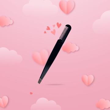 Pince à épiler avec peigne