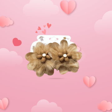 Lot de 2 pinces forme fleur