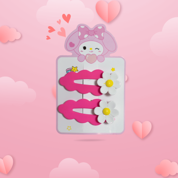 Lot de 2 barrettes rose...