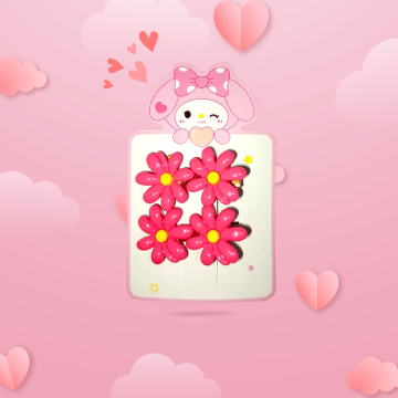 Lot de 2 pinces forme fleur