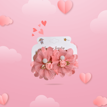 Lot de 2 barrettes forme fleur