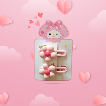 Lot de 2 pinces forme fleur