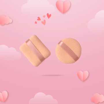 Lot de 2 éponges houppettes