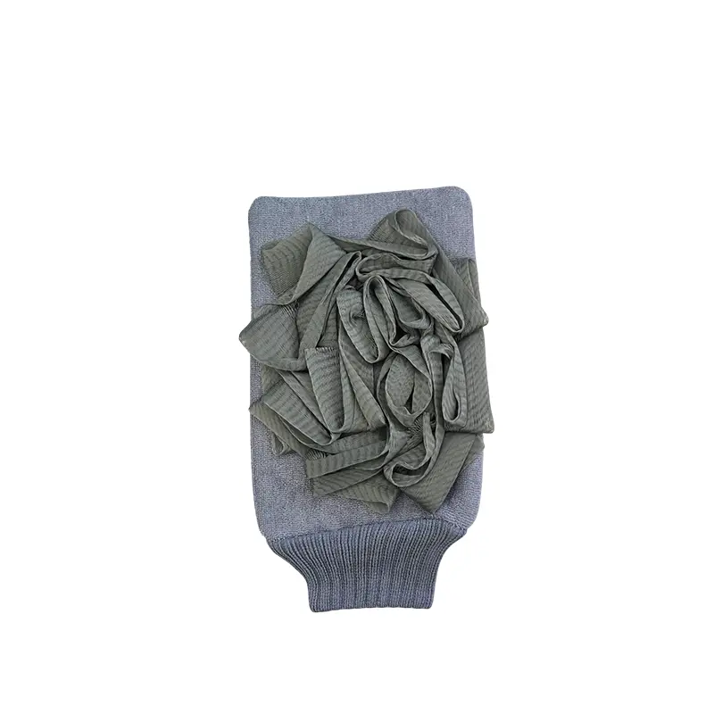 Gant exfoliant avec fleur