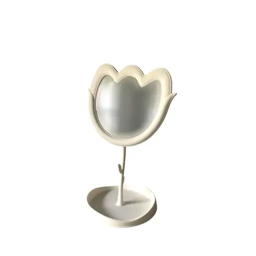 [MR7-10] Miroir Sur Socle Forme Fleur 